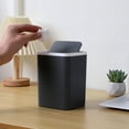 thumbnail image 1 of Plastic Desktop Storage Bin, Flip Lid Rubbish Bin, Medium Capacity, Sleek Easy-Clean Wastebasket, Odor-Resistant Mini Trash Container for Home, Office, Bedroom, Table, Kitchen, 1 of 7