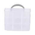 thumbnail image 1 of Plastic Detachable 3 Layers Nail Art Tool Storage Box Jewelry Organizer Container (Transparent), 1 of 8