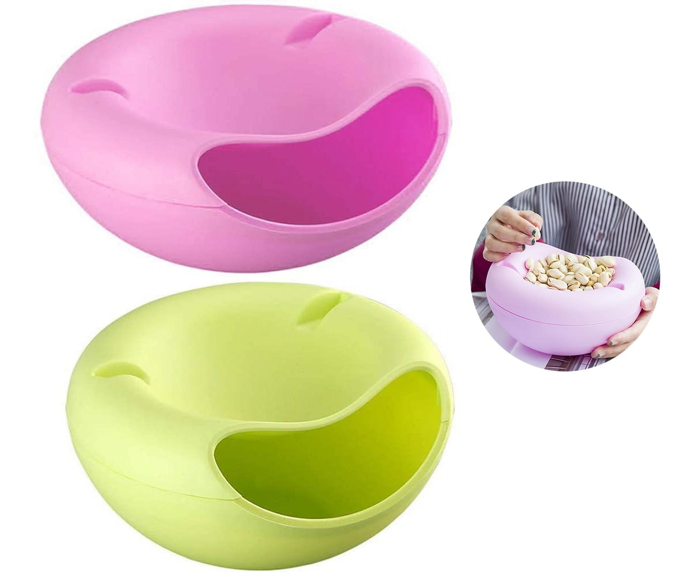 Plastic Detachable Double Layers Snack Bowls Bowl for Snacks Nuts Seeds