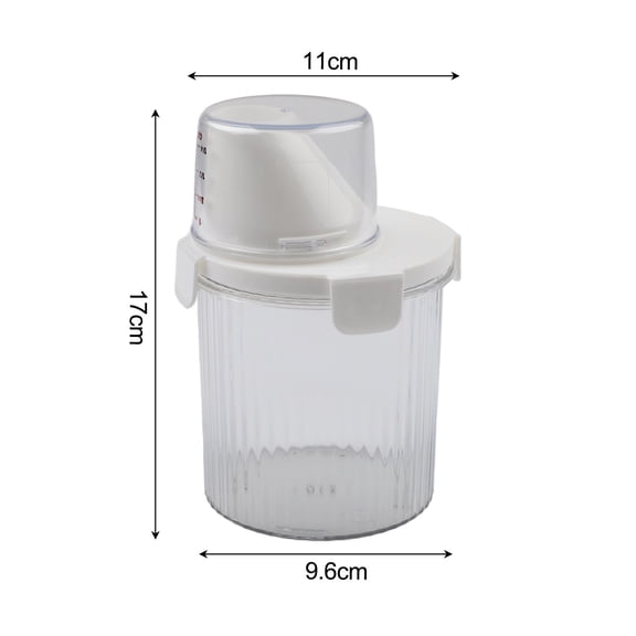 Plastic Detergent Storage Container Large Capacity Laundry Soap Box,With Wide Opening Transparent Jar,For Household Cleaning Supplies