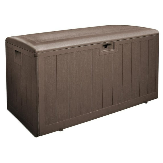 Plastic Development Group 130 Gallon Multipurpose Outdoor Storage Box, Java