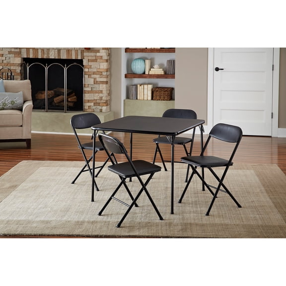 Plastic Development Group, 5-Piece Card Table Set, Chair Seats with