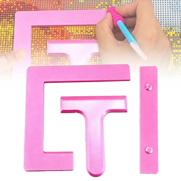 Plastic Diamond Painting Alignment Ruler Set Precise Canvas Straightening Position Tool Multi Placer Check Ruler For Square Round Drill Diamond Art DIY Craft Layout Measuring Alignment Accessory Kit