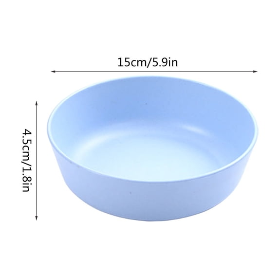 Plastic Dinner Bowl, Large 15cm Deep Cereal Soup Bowl, Leakproof Dishwasher Safe Stackable Kitchen Tableware