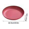 thumbnail image 1 of Plastic Dinner Plates, Microwave Safe Wheat Straw Plates, Unbreakable Reusable Plates for Kitchen & Restaurants, Non-Toxic Dishwasher Safe Tableware, Oxblood Red, 1 of 6