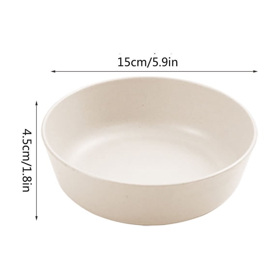 Plastic Dinner Plates, Microwave Safe Wheat Straw Plates, Unbreakable Reusable Plates for Kitchen and Restaurants, Non-Toxic Dishwasher Safe Tableware, Salad Bowl, Household Large Bowl