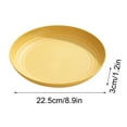 thumbnail image 1 of Plastic Dinner Plates, Microwave Safe Wheat Straw Plates, Unbreakable Reusable Plates for Kitchen & Restaurants, Non-Toxic Dishwasher Safe Tableware, Yellow, 1 of 6
