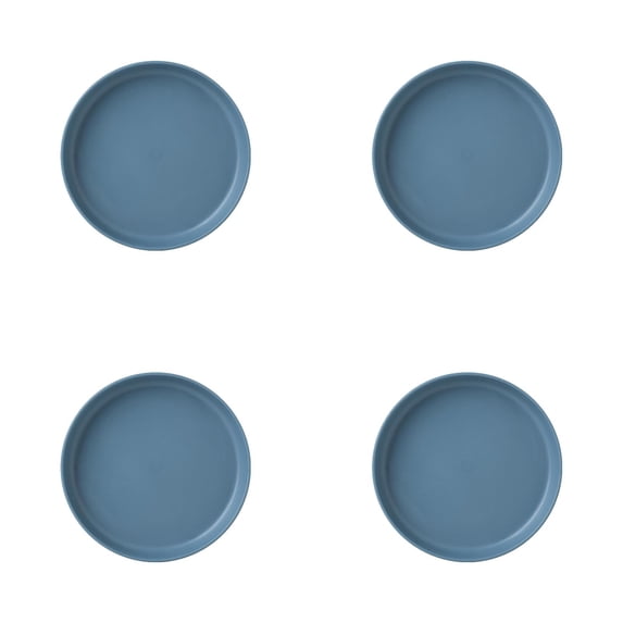 Plastic Dinner Plates Set of 4, Reusable Unbreakable BPA-Free Plates, Microwave and Dishwasher Safe