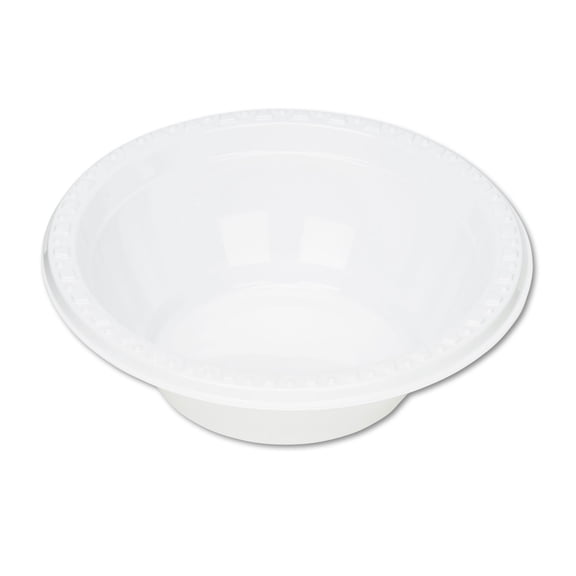 Plastic Dinnerware, Bowls, 5 Oz, White, 125/pack | Bundle of 5 Packs