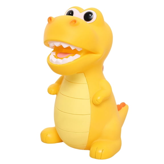 Dinosaur Piggy Bank - Shatterproof, Holds Coins/Bills, Kids Savings Bank, 8.27" Tall, Birthday/Christmas Gift