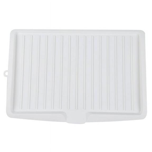 Plastic Dish Drainer Drip Tray Plate Cutlery Rack Kitchen Sink Rack Holder Large white,1 x Dish Draining Board,white