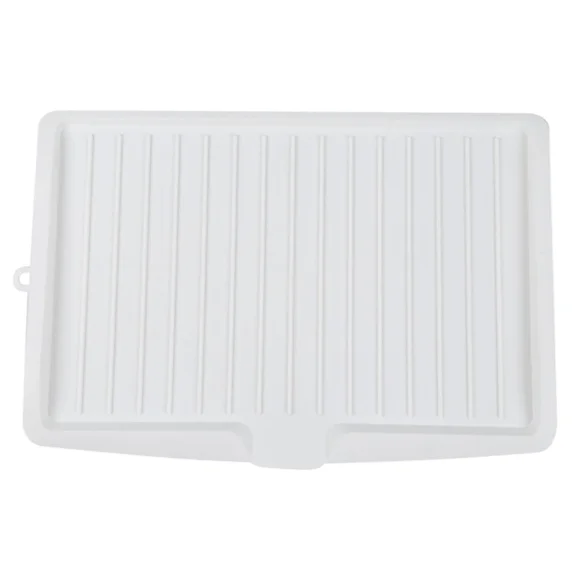 Plastic Dish Drainer Drip Tray Plate Cutlery Rack Kitchen Sink Rack Holder White