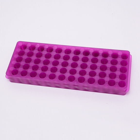Plastic Display Stands Test Tube Display Stands Lab Supplies Purple 20.5x7.2x2.3cm Hole: 8mm and 11mm