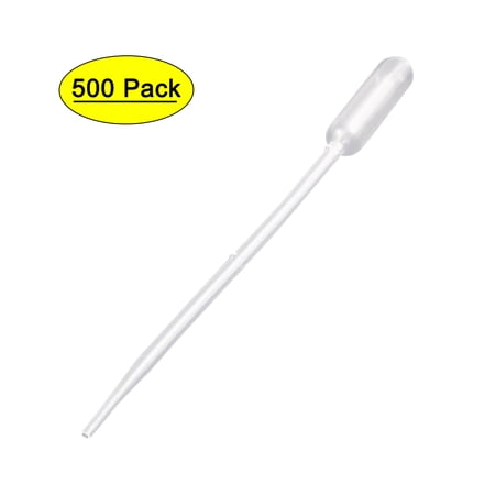 Plastic Disposable Eye Dropper Squeeze Type Graduated Pipettes 0.5ml 500 Pcs