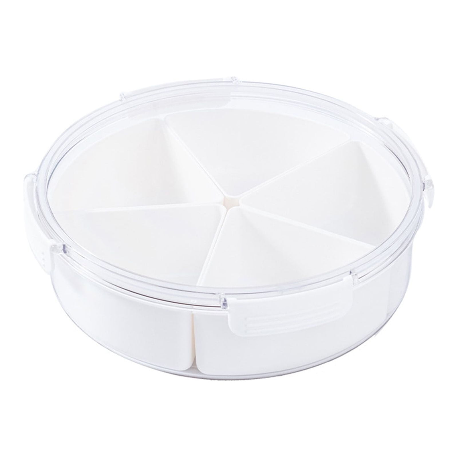 Plastic Divided Serving Tray With Lids, Snack Fruit Trayfood Storage