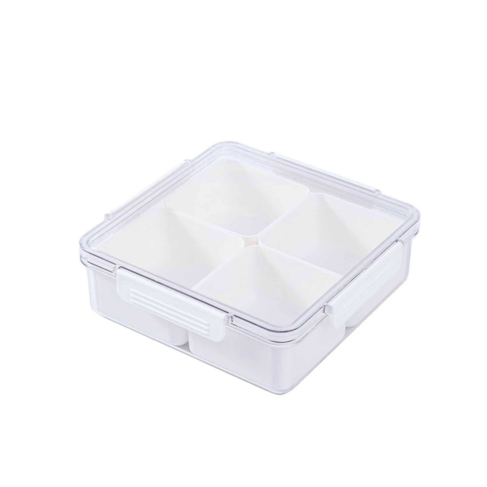 Plastic Divided Serving Tray With Lids, Snack Fruit Trayfood Storage