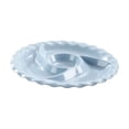 thumbnail image 1 of Plastic Divided Serving Trays,10.04 Inch Snacks & Dip Serving Tray,4-compartments Round Plate for Party Candy Nuts Fruits Veggies,Blue, 1 of 7