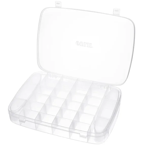 Plastic Divided Storage Containers Transparent Compartment Organizer