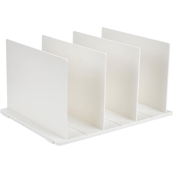 Plastic Dividers Organizer for Handbag Plastic Purse Organizer Detachable Divided Storage Plates Vertical Clutches Storage Organizer for Closets Bedrooms Dressers Drawer Space Saving White