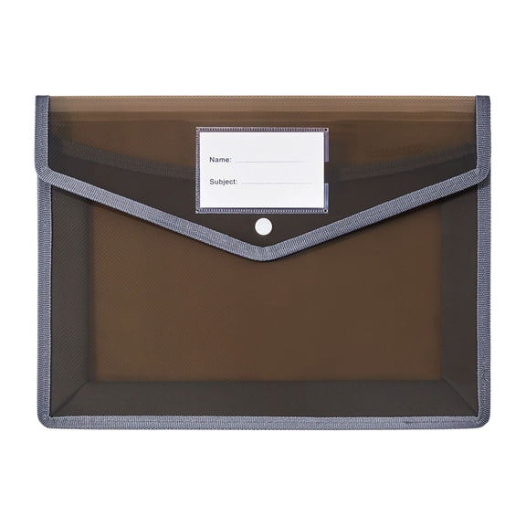 Plastic Document File Folder A4 Size Expandable Poly Envelopes,With Snap Button Closure for School Office Business