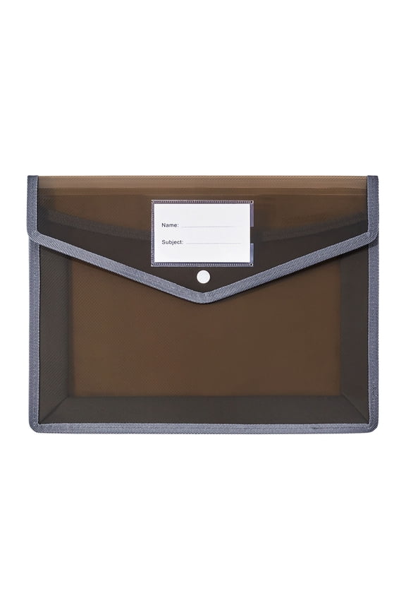 Plastic Document File Folder A4 Size Expandable Poly Envelopes,With Snap Button Closure for School Office Business