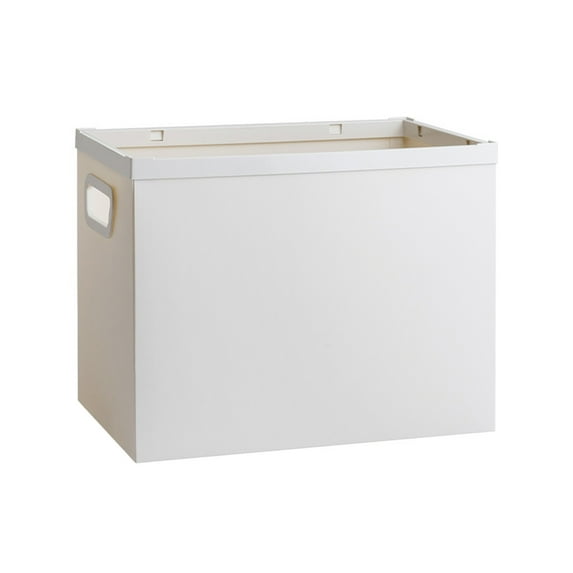 Plastic Document File Organiser Filing Storage Box with Handle, Foldable File Folder Box File Storage and Filing Box