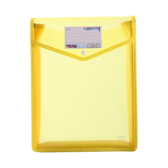 Plastic Document Folders, A4 Size File Envelopes, Snap Closure Document Pouches, Expanding File, Waterproof Plastic File Bags, Folder File, Ideal for Office & Home Organization