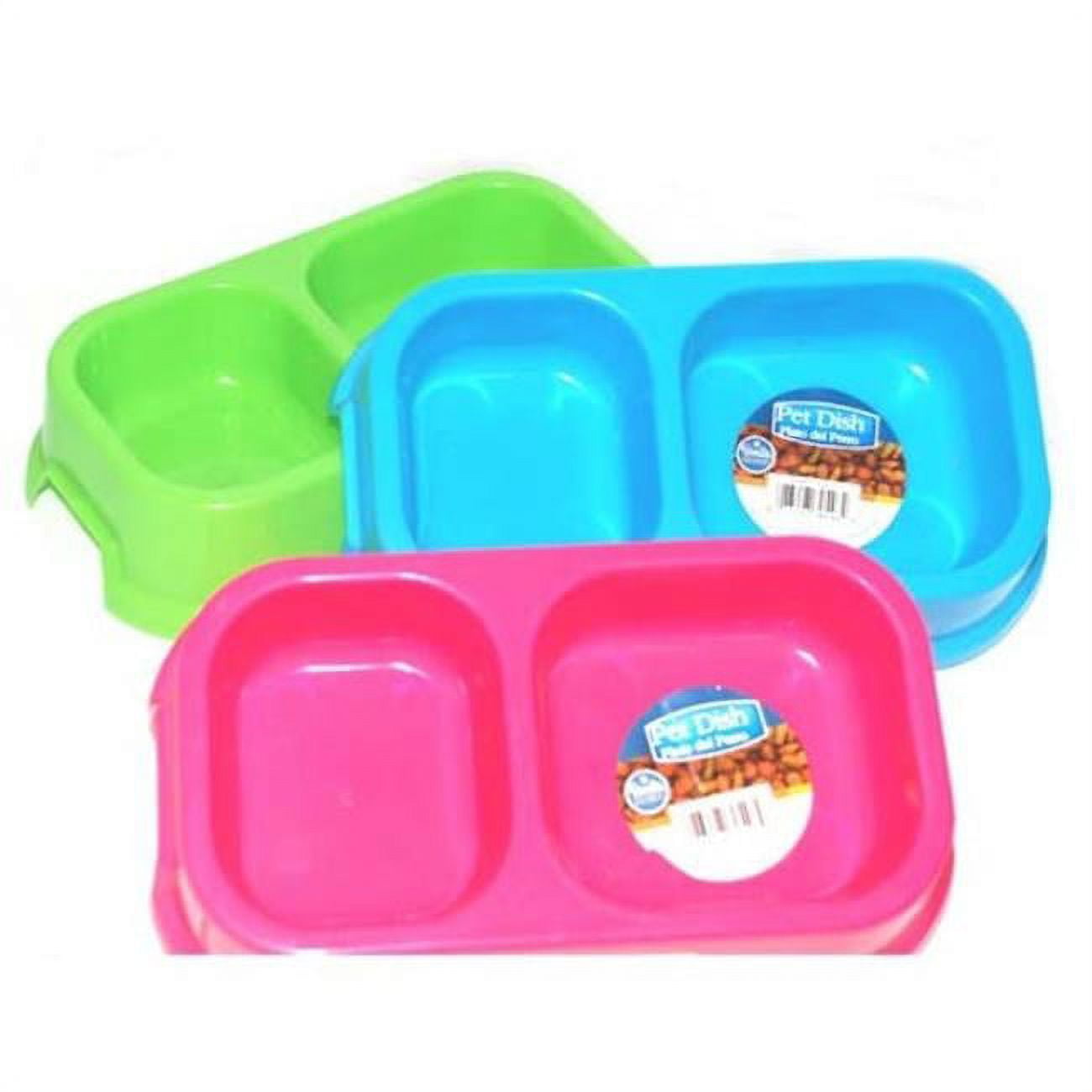 Plastic Dog Bowl, Assorted Color Case of 36