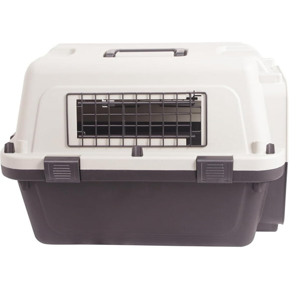 Plastic Dog/Cat Crate Portable Travelling Pet Kennel Without Wheel for Dogs/Cats, Small, Tan