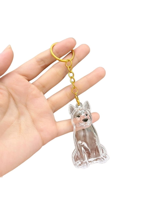 Plastic Dog Hair Collector Keychain Charm for Collecting Pet Fur with Military Grade Protection