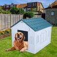 thumbnail image 1 of Plastic Dog House - Water Resistant Dog Kennel for Small to Medium Sized Dogs All Weather Indoor Outdoor Doghouse Puppy Shelter, 1 of 8