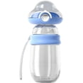 thumbnail image 1 of Plastic Dog Water Bottle with Food Treat Container,2 in 1 Pet Travel Bowl Dispenser,Feeding and Hydration All in One Portable Travel Puppy Water Bowl for Outdoor Walking Beach Hiking, 1 of 3