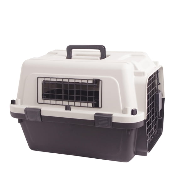 Plastic Dog/cat Crate Portable Travelling Pet Kennel Without Wheel For Dogs/cats  Small Tan