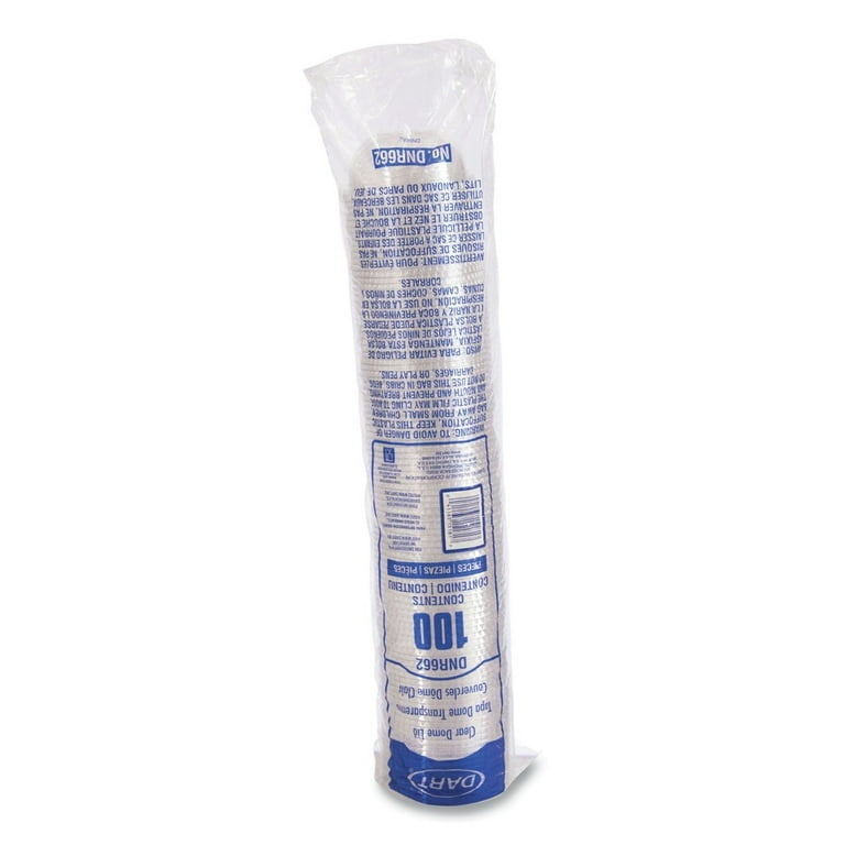 Plastic Dome Lid, No-Hole, Fits 9 oz to 22 oz Cups, Clear, 100/Sleeve, 10 Sleeves/Carton Plastic Dome Lid, No-Hole, Fits 9 oz to 22 oz Cups, Clear, 100/Sleeve, 10 Sleeves/Carton