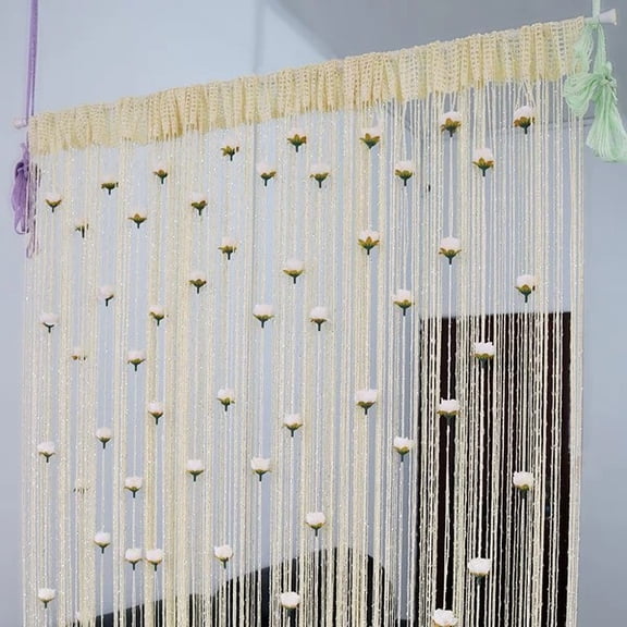 Plastic Door Curtain Decorative Beauty Salon Tassel Partition Curtains Summer Rose Door Curtains