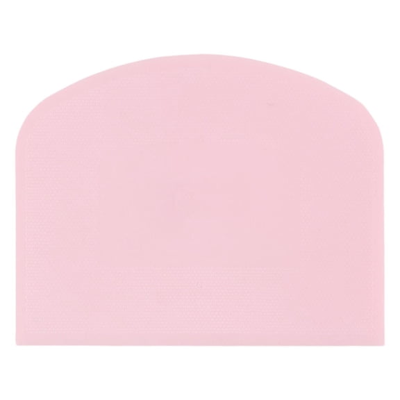 Plastic Dough Scraper (Pastry Scraper, Dough Cutter), Pink Plastic Dough Scraper, Flexible Bowl Scraper for Bread and Cake, Plastic Dough Scraper, Pastry Tool, Baking Accessory, Counter Cleaner