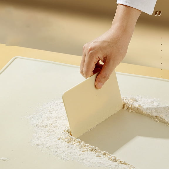Plastic Dough Scraper with Measurement Scale, Multi-hole Bench Cutter Pastry Scraper for Baking Bread Pizza