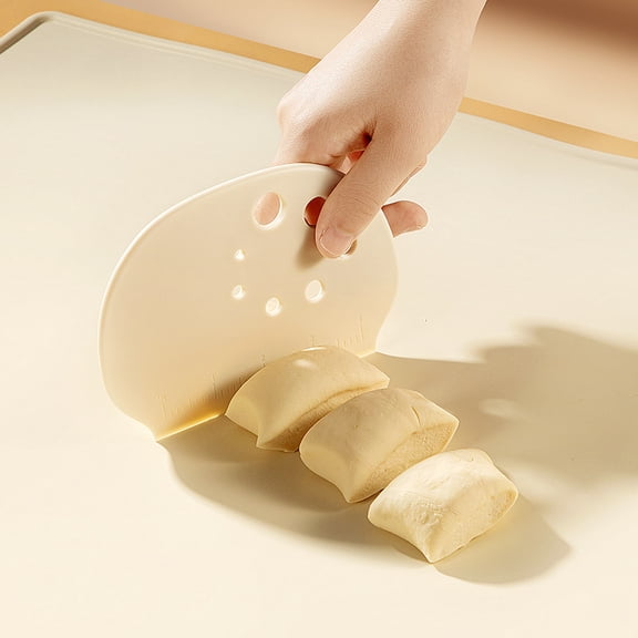 Plastic Dough Scraper with Measuring Scale, Multi Hole Dough Cutter Bench Scraper for Baking Bread Pastry