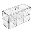 thumbnail image 1 of Plastic Drawer Organizer, Clear Acrylic Vanity Desk Storage and Organizer, Make Up Holder with Lid Bathroom Display Storage Container for Jewelry, Small Items, 1 of 4