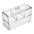 thumbnail image 1 of Plastic Drawer Organizer, Clear Acrylic Vanity Desk Storage and Organizer, Make Up Holder with Lid Bathroom Display Storage Container for Jewelry, Small Items, 1 of 4