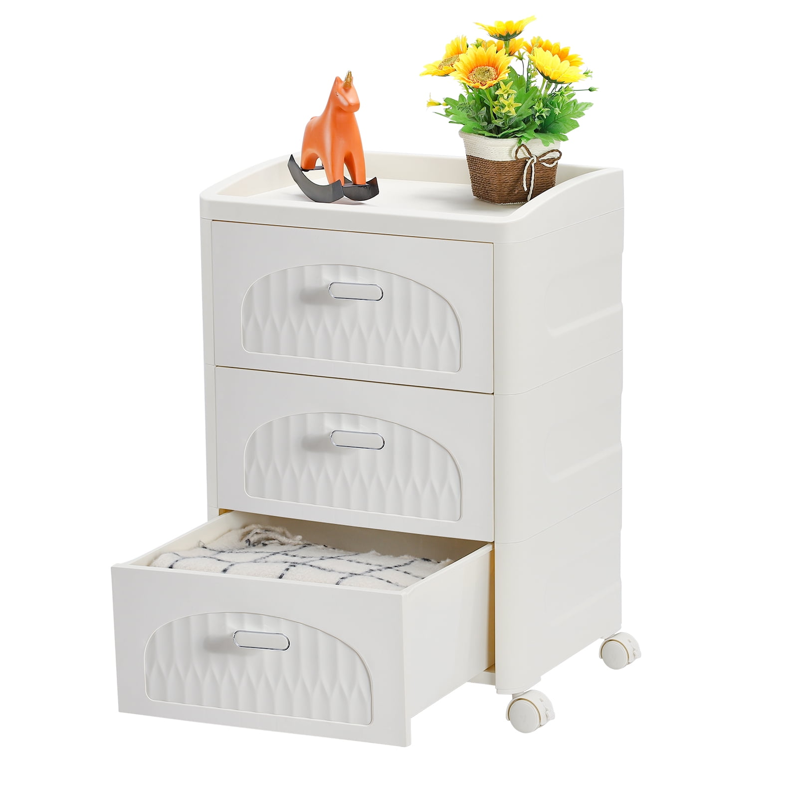 Plastic Drawers Dresser,Storage with 3 Drawers,Closet Drawers