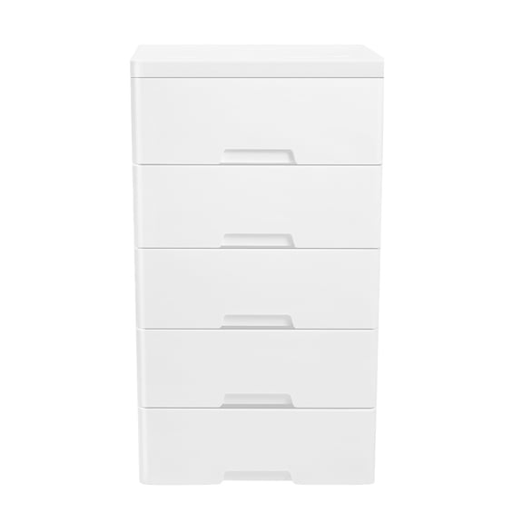 Plastic Drawers Dresser Storage Cabinet 5-Drawer Storage Cabinet 80cm for Clothes & Toys Organization Bedroom Tall Small Chest Closet