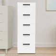 Plastic Drawers Dresser Storage with 5 Drawers White Closet