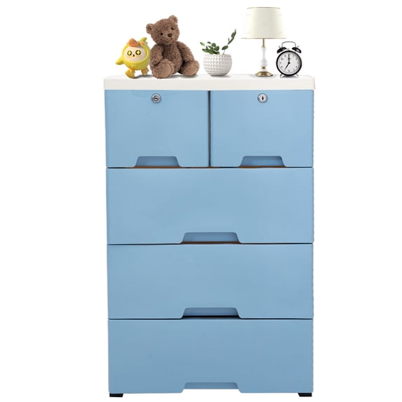 Plastic Drawers Dresser, Storage Cabinet with 6 Drawers, Closet Drawers Tall Dresser Organizer, Vertical Clothes Storage Tower for Clothes, Toys, Playroom, Bedroom Furniture
