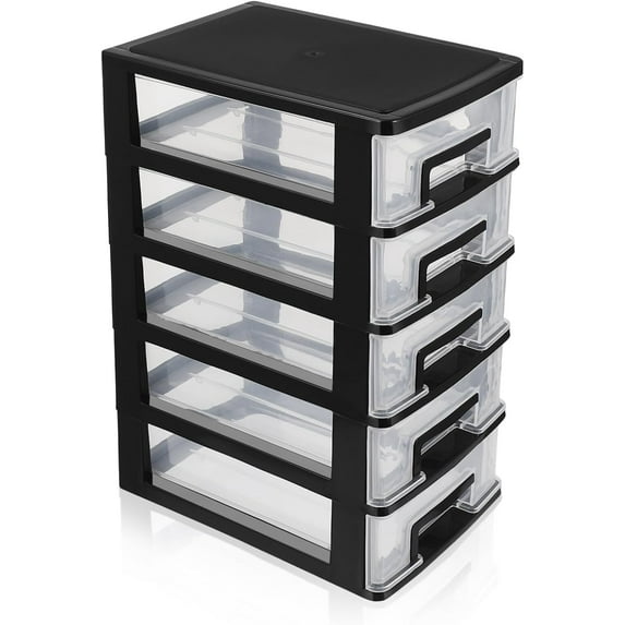 PBPBOX Office Stationery Storage Holder Storage Cabinet Transparent 1Set 12.4x8.3x6In