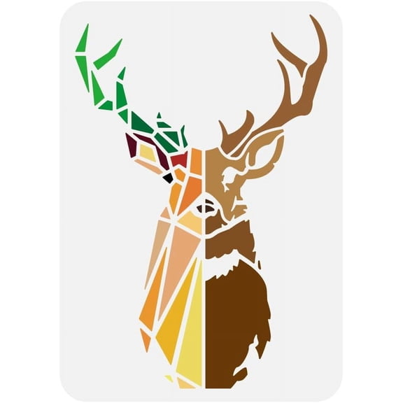 Plastic Drawing Painting Stencils Templates 29.7x21cm for Painting on Scrapbook Fabric Tiles Floor Furniture Wood Rectangle Deer