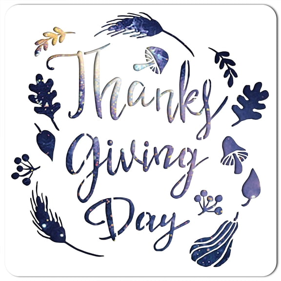 Plastic Drawing Painting Stencils Templates Square Thanksgiving Day Themed Pattern 30x30cm