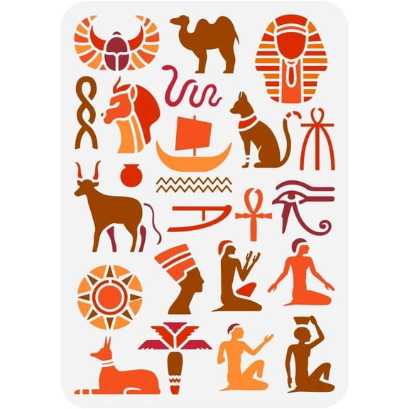 Plastic Drawing Painting Stencils Templates for Painting on Scrapbook Fabric Tiles Floor 29.7x21cm Furniture Wood Rectangle Symbol