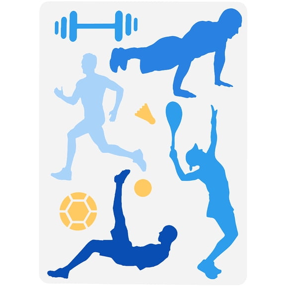 Plastic Drawing Painting Stencils Templates for Painting on Scrapbook Fabric Tiles Floor Furniture Wood Sports 291x211x0.3mm diy