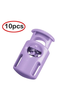 Plastic Drawstring Cord Lock, Elastic String Toggle Clasp, Apparel Rope Adjuster, 1.10X0.59" 10 Pack Lock, Cord Locks For Hoodies And Sweatpants Elastic Rope Adjustment,Purple